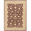Tapis zone en laine beige/brun foncé 6 pi 6 po x 8 pi 10 po one-of-kind à la main-noué la 2010 ushak Duncarbit