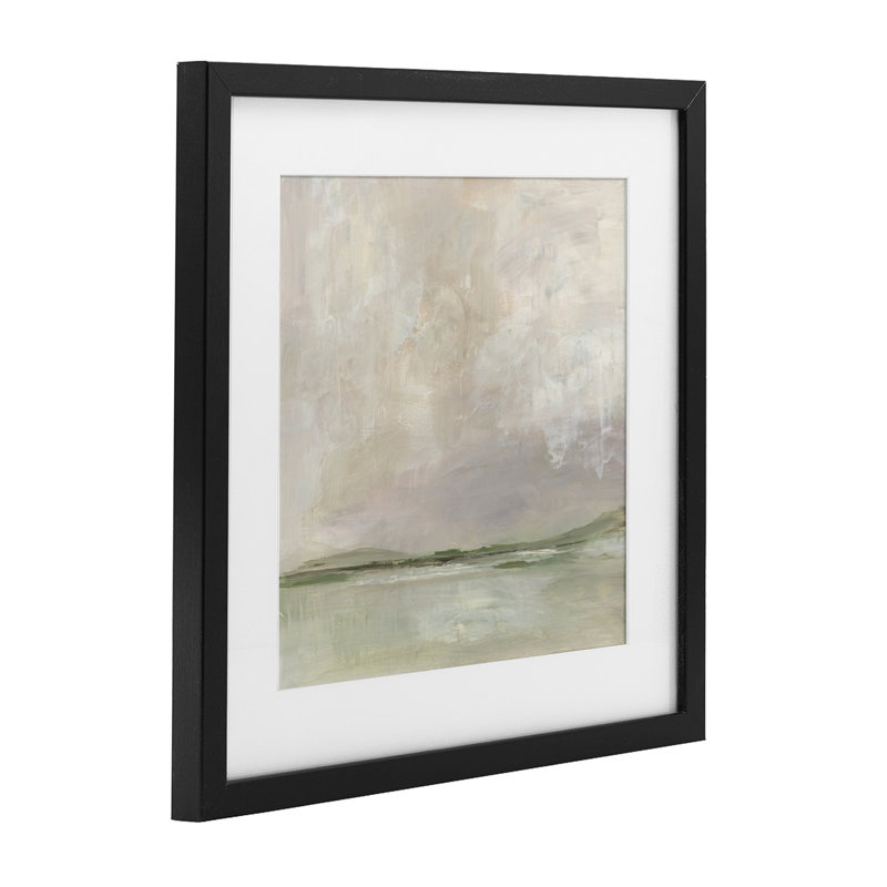 «A Wash Of Colours Neutrals», reproduction d'art sous verre, design par Kristen Dalpiaz, Cadre noir minuit, H 16 po x l 16 po