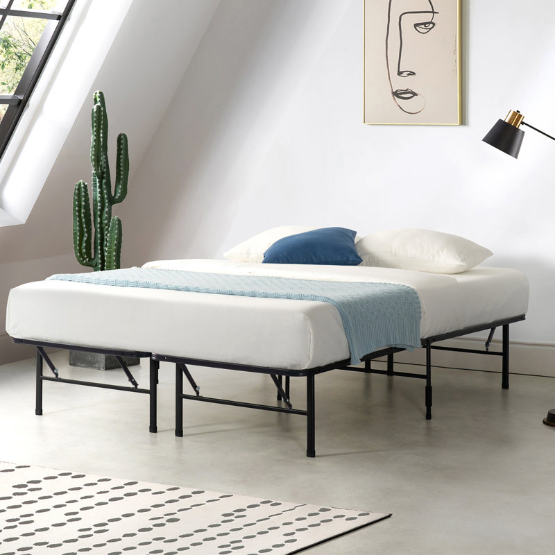 Base de lit pliable en acier 14 "SmartBase - Sleep by Wayfair ™, Double