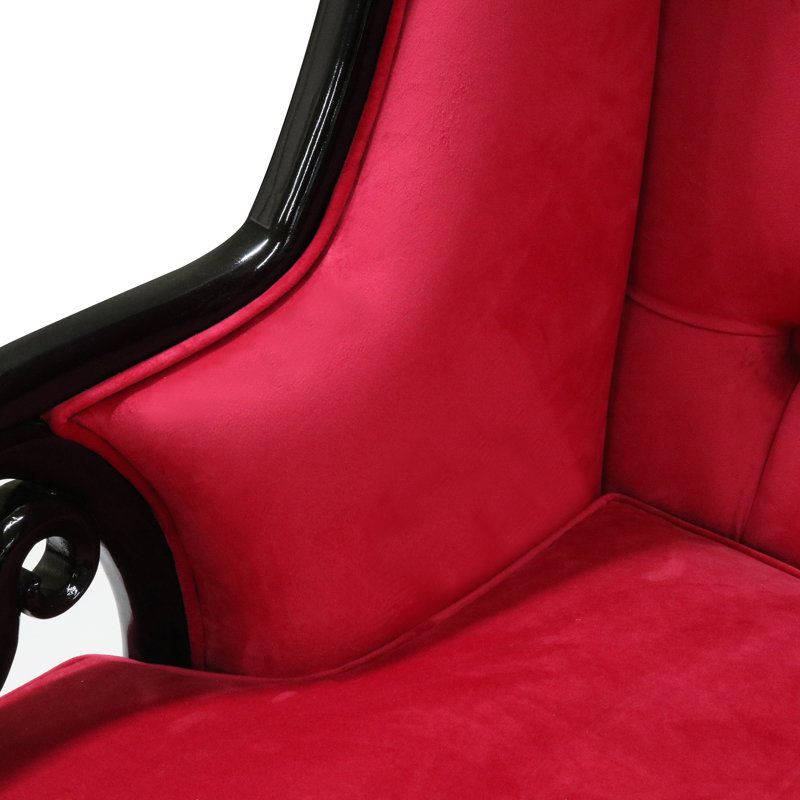Chaise longue à haut dossier A Verona, Noir, Microfibre crème