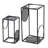 Set Of 2 Black Metal Wire Rectangular Nesting Planter Stand