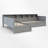 L-Shaped Daybed With Built-In Storage Shelves & Under-Bed Drawers-571179399