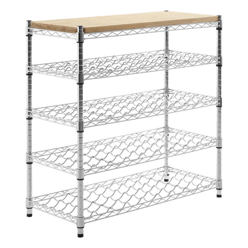 Eversole Floor Wine Bottle Rack in Natural