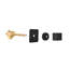 3/4" Cast Metal Volume Valve - Adjustable Flow, Brass Handle, Matt Black, Product High Flow Adjustable, Construction