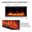 CASTELLO FLAMME Stainless Steel Electric Fireplace Insert-11039577