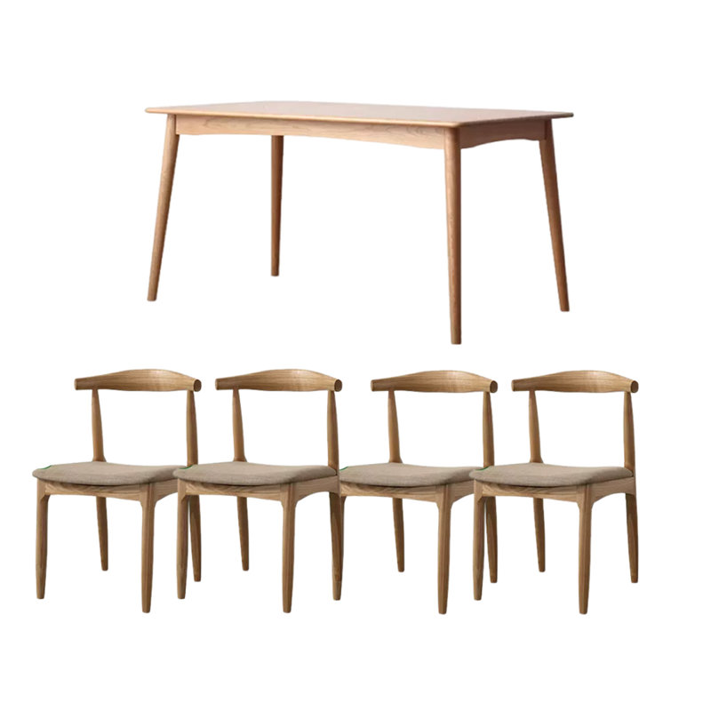 Ensemble de salle à manger rectangulaire L 59 po x l 31,49 po Lakeleigh, 5 Pieces: Table, 4 Chairs