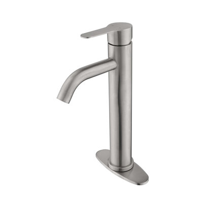 Robinet de salle de bain à poignée simple avec bonde escamotable (sans trop-plein)