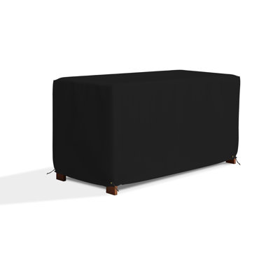 High Density Waterproof Rectangle Ottoman Deck Box Cover, Outdoor Square Storage Box Bench Cover
