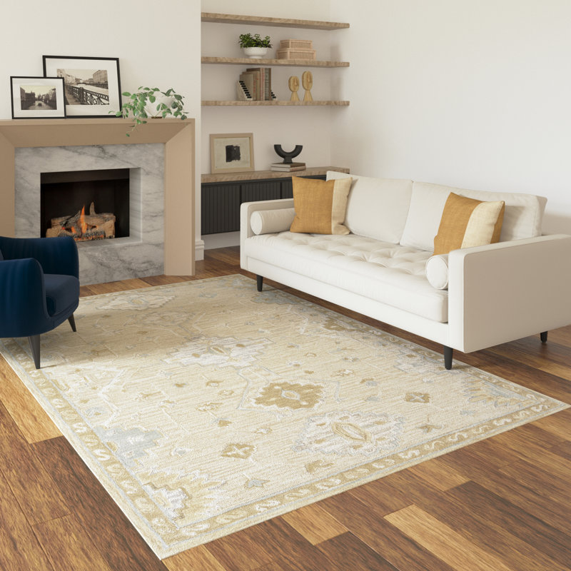 Oriental Southwestern Medallion Hand-Tufted Wool Indoor Area Rug, Rectangle 9' x 12'