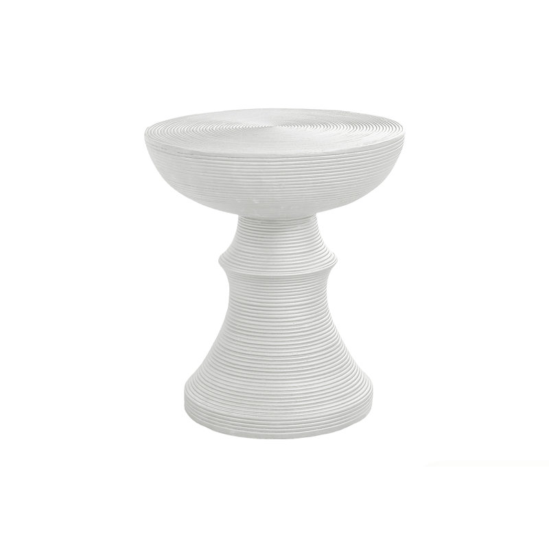 Table d'appoint d'extérieur moderne 25 "h, Blanc