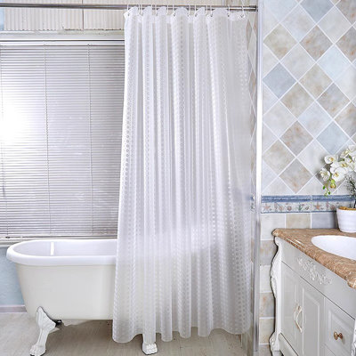 Rideau de douche avec crochets inclus