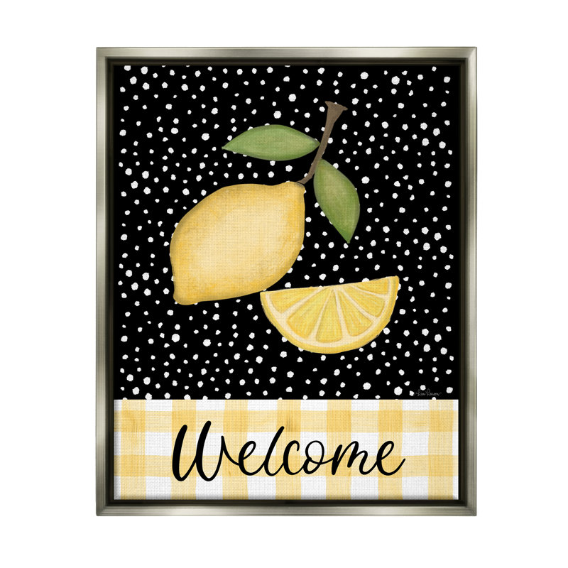 «Country Welcome Sign Polka Dot» par Lisa Larson Licensing - impression sur toile, H 21 po x l 17 po x P 1,7 po