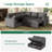 Hoelscher L-shaped Sleeper Sectional Upholstered Sofa Bed With Storage Space Polyester Dark Gray-122510075