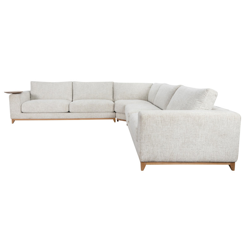 Donovan 3 - Piece Sectional, Beige Polyster Blend