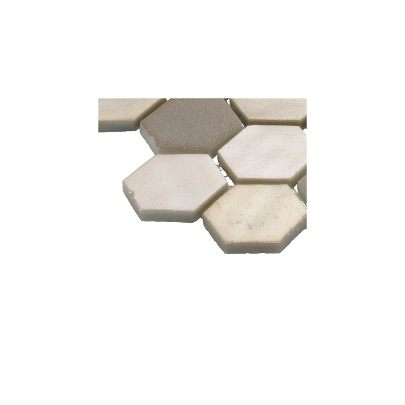 Uptown Glass 1" Hexagon Mosaic (18 PC Per Carton) (16.92 SQFT Per Carton), Frost Moka