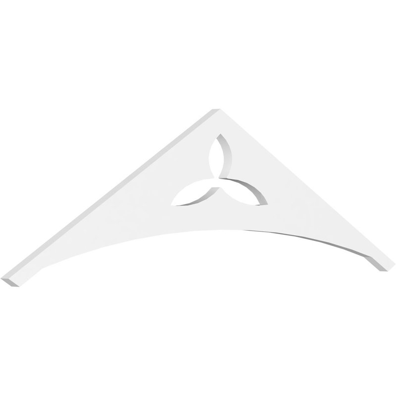 Naple Signature Urethane Gable Pediment, Primed Tan, 14"H x 48"W, 7/12