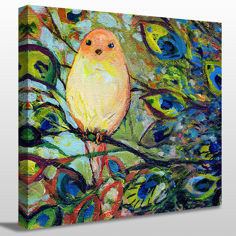 « oiseau xxi » par jennifer lommers,, reproduction d’art sur toile tendue, H 28 po x l 28 po x P 1,5 po