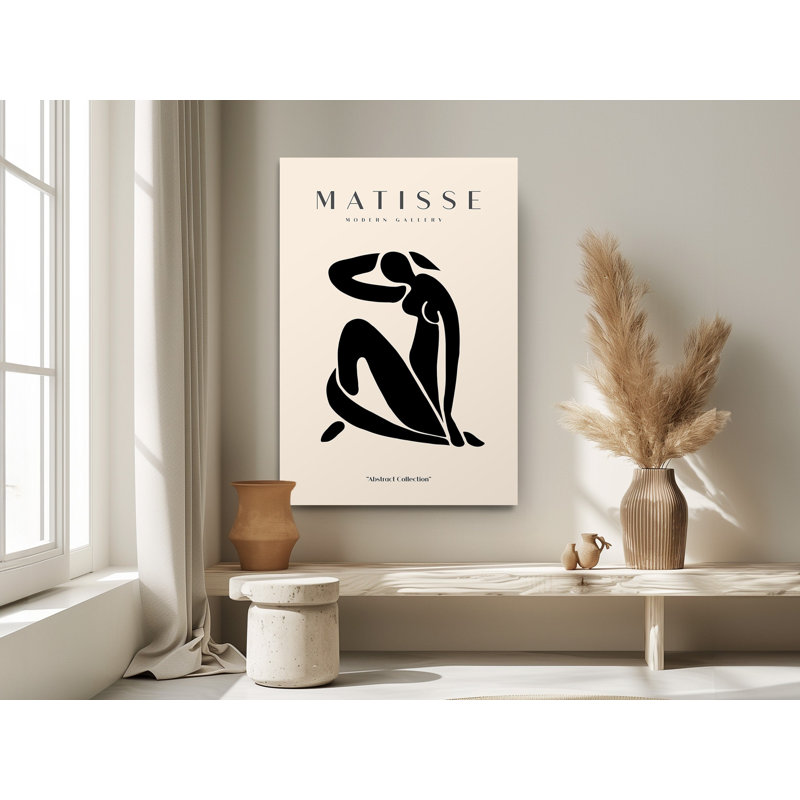 «Black Nude» par Henri Matisse Nu, art moderne noir, décoration murale, H 36 po x l 24 po