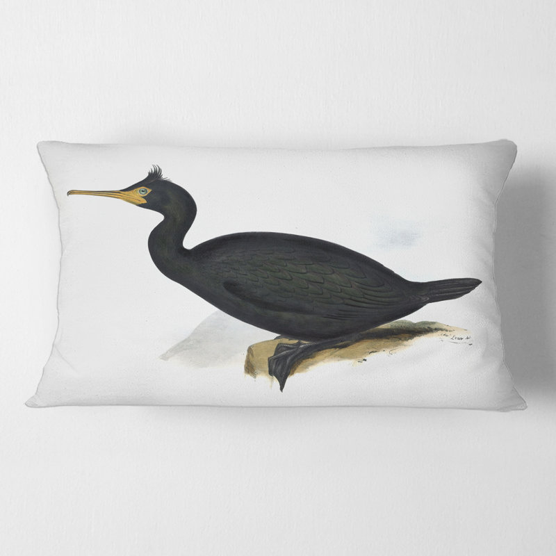 Vie d'oiseau rétro IV - coussin traditionnel imprimé