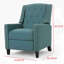 Chaise classique à dossier en tissu bleu sarcelle