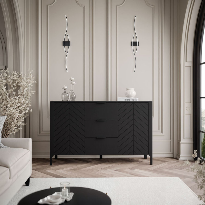 153cm Sideboard, Black