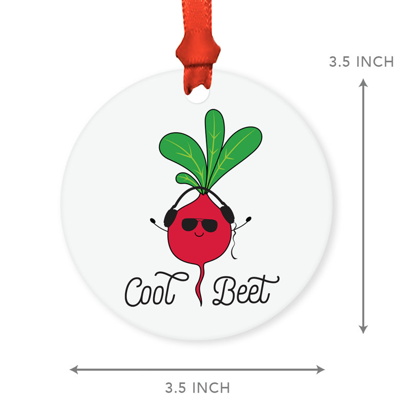 Ornement en forme de betteraves drôles d’aliments
