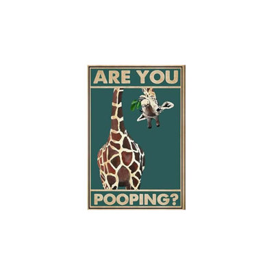 Funny Bathroom Wall Art Giraffe Bathroom Painting Picture Wall Decor Vintage Animal Bathroom Canvas Wall Art Giraffe Are You Pooping Prints For Bedroom