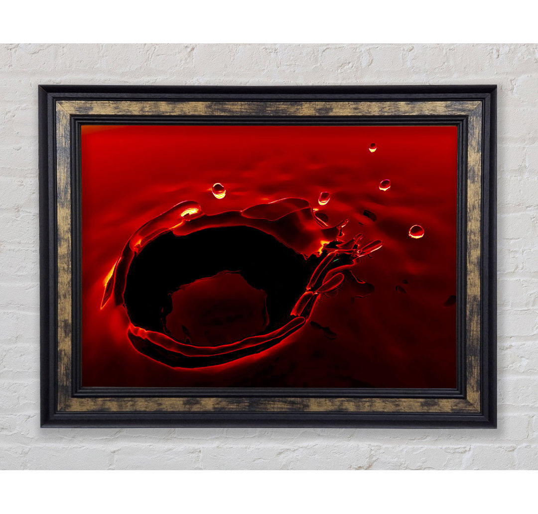 Red Water Splash - Einzelner Bilderrahmen Kunstdrucke