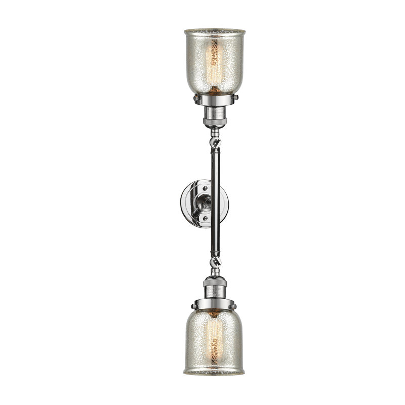 ClipperCove 2 - Light Dimmable Vanity Light, Silver Mercury, Polished Chrome, Bulb Not Included