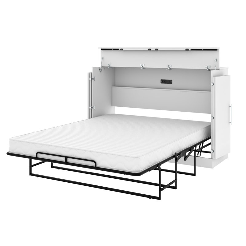 Lit avec armoire Nebula, blanc, Grand