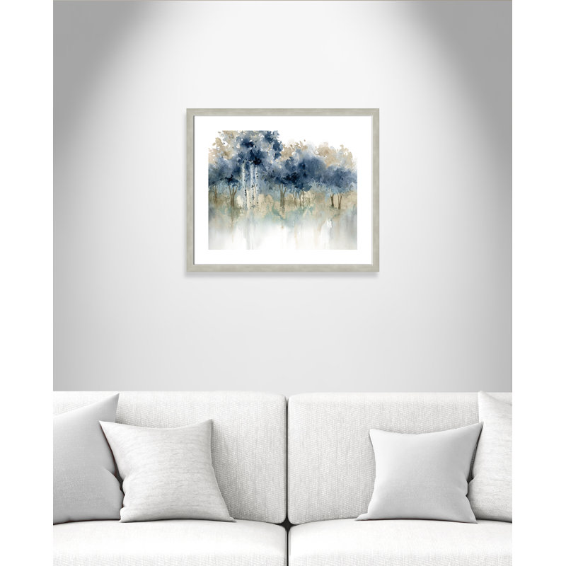 «Minyard Waters Edge I», reproduction d'art sur toile encadrée, H 15,5 po x l 19,5 po x P 1,25 po, Argent chaleureux