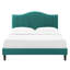 Lit plateforme en velours cendré Juniper Channel-1816866229-1816866233