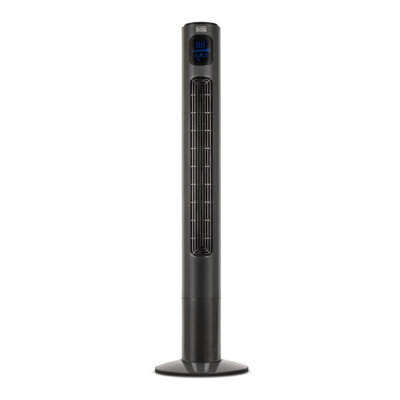 BLACK+DECKER Tower Fan Electric Fan with Remote Control, 46 Inch, Black