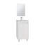 Ensemble de salle de bain, armoire avec lavabo + miroir, 2 portes, 4 pieds, 2 tablettes, 1 miroir, blanc-881532431