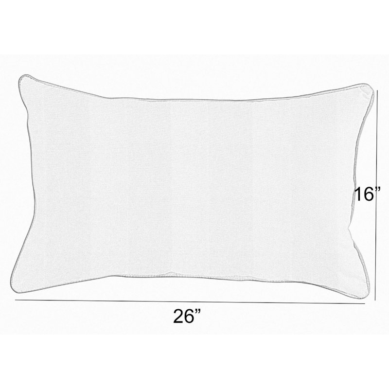 Selene Outdoor Reversible Throw Pillow, 16" x 26", Yellow