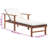 78.7" Long Acacia Single chaise with Cushions-495059965