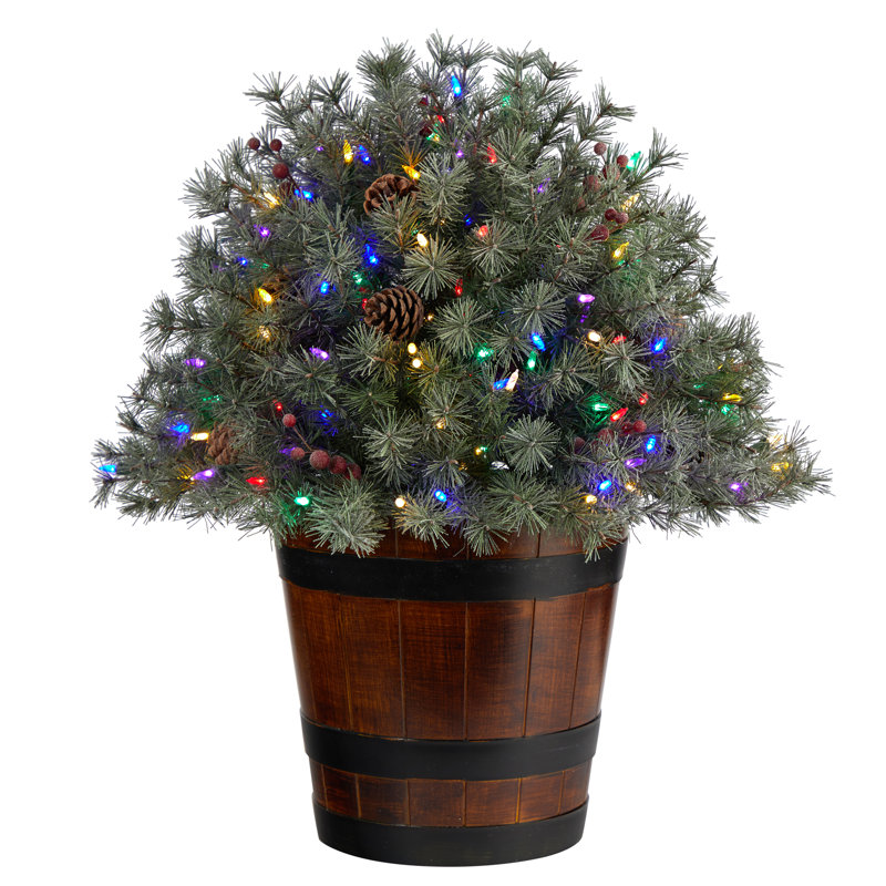 Arbuste de Noël artificiel floqué