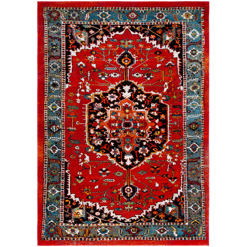 Vintage Hamadan Performance Oriental Rug, Rectangle 6'7" x 9'