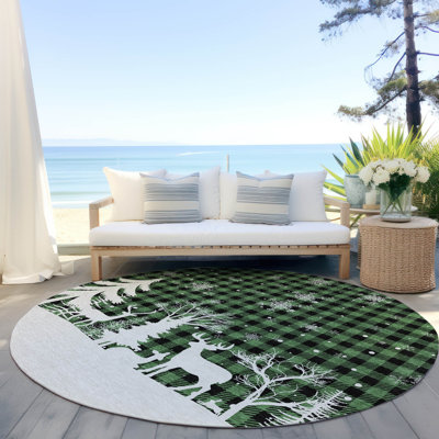 Tapis de Noël renne de Noël intérieur / extérieur lavable à la machine