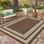  Outdoor Rug 9x18 ft Waterproof Mat Reversible Outdoor Plastic Straw Rug Patio Rugs Camping Rugs Portable Outdoor Mat for RV Porch Balcony Backyard Picnic Beach Coffee/Beige Panel