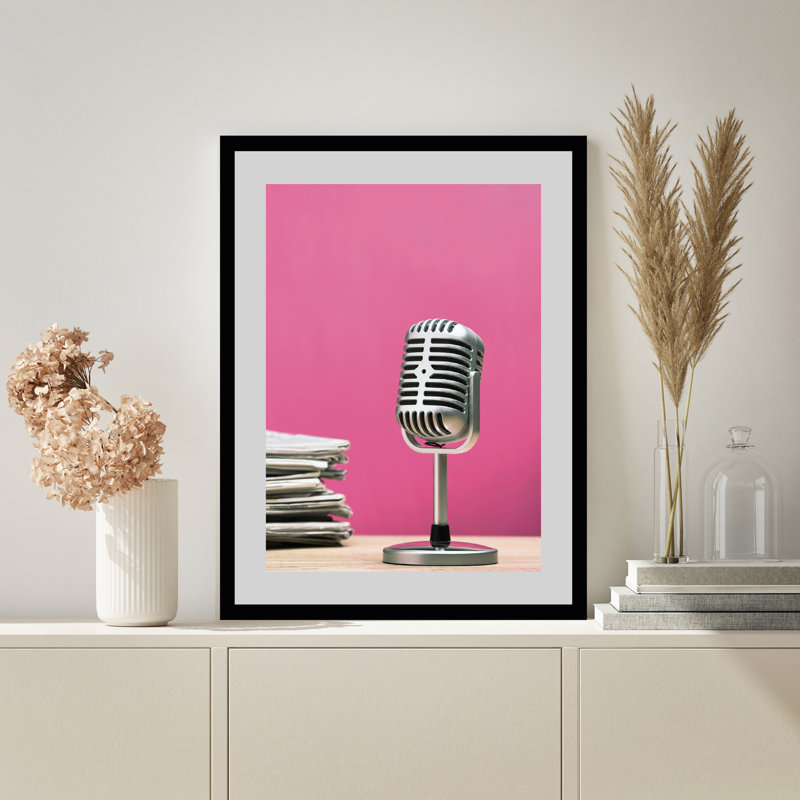 Microphone - Single Picture Frame Print
