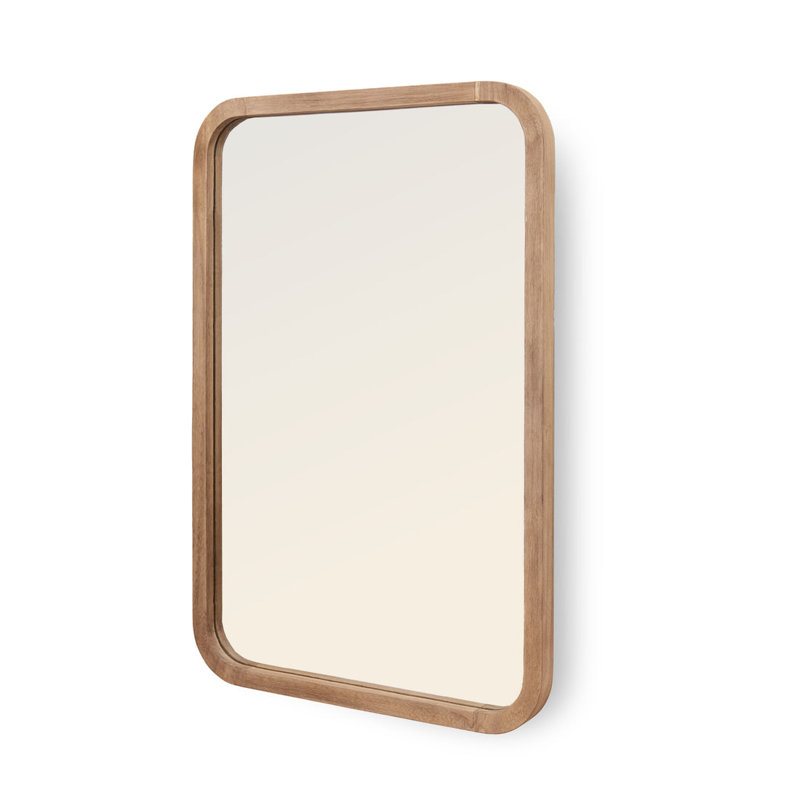 Lamesa Solid Wood Rectangle Wall Mirror