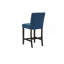 Ensemble de salle à manger à hauteur de comptoir 5 pièces Carré Table en faux marbre blanc Velours bleu rembourré Têtes de clou capitonnées Mobilier de salle à manger en bois noir-739824355-739824358