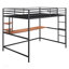 Lit mezzanine double en métal avec bureau et tablette, conception moderne pour l'efficacité et la sécurité de l'espace-526301782