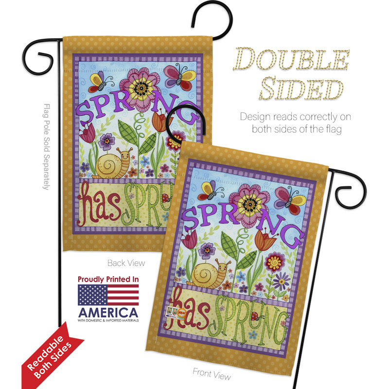 Double Sided 18.5'' H x 13'' W Polyester Garden Flag