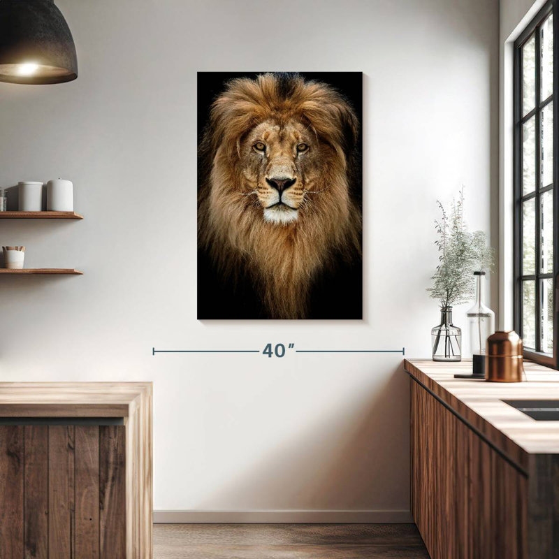 Brampt Kingly Lion Head, 39" H x 26" W