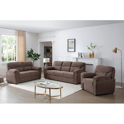 Exquisite Sofa With Soft Chenille Upholstery, Nailhead Trim, And Removable Cushions For A Comfortable And Stylish Gathering Space