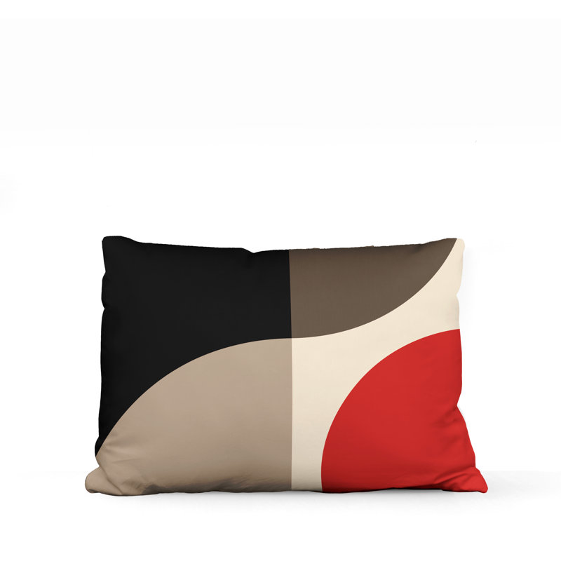 Coussin intérieur / extérieur en polyester filé Yesna, Rouge