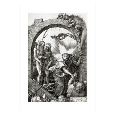 «Harrowing of Hell or Christ's Descent in Limbo» par Albrecht Dürer, impression giclée encadrée
