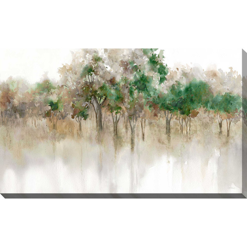 Subtil Meadow Reflections - Peinture, L 30 po x H 18 po, Toile tendue